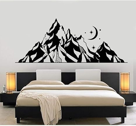 Zhrrya Etiqueta De La Pared Montanas Pvc Tatuajes De Pared Paisaje