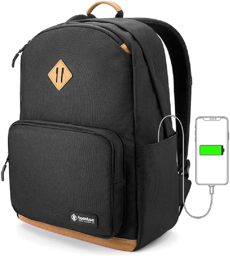 tomtoc Travel Backpack, School Backpack Laptop Backpack Fits Up to 15.6