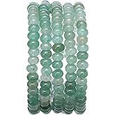 BEADIA Natural Green Aventurine Jade Stone Rondelle 4x6mm Loose Semi Gemstone Beads for Jewelry Making 38cm