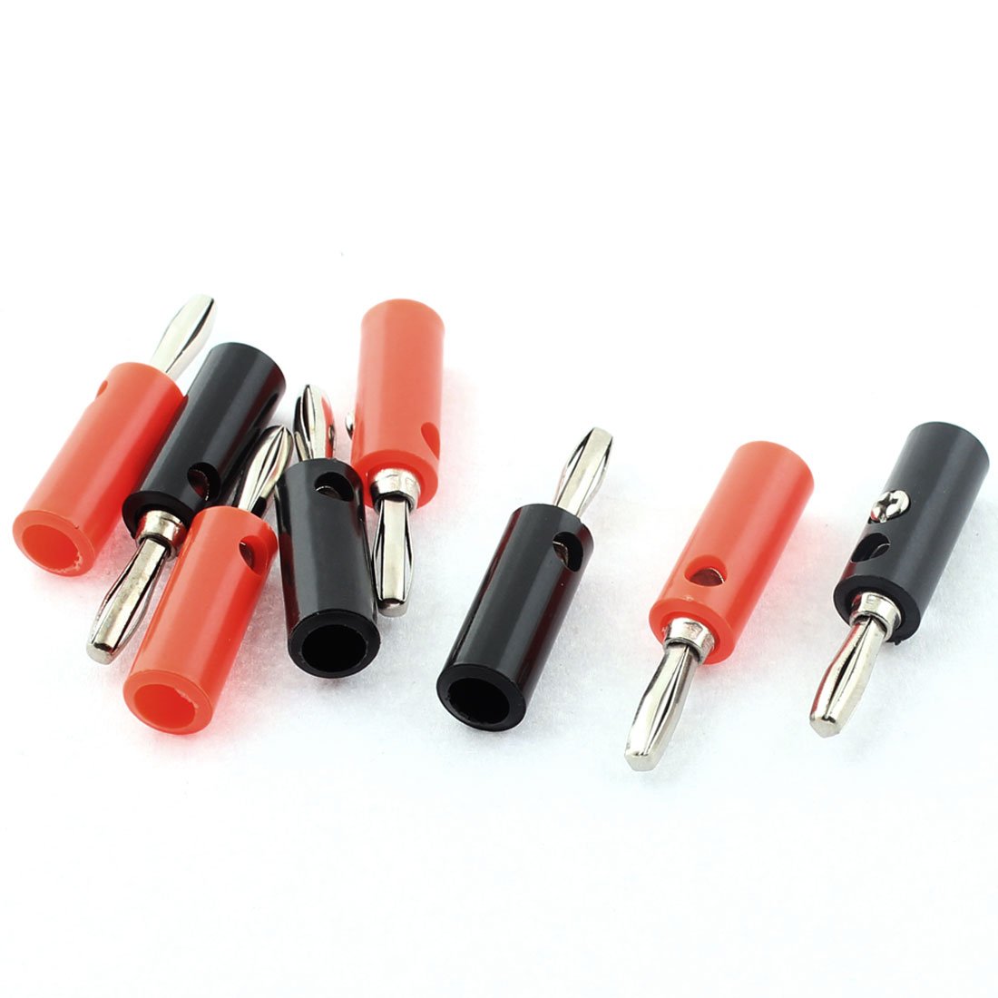 sourcing map Audio Speaker Cable Wire 4mm Banana Connector Adapter Black Red 4 Pairs