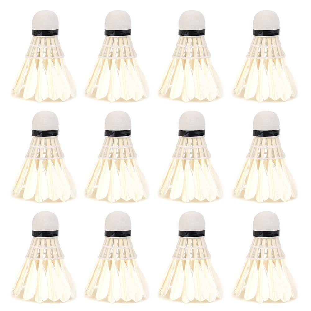 VGEBY Badminton Balls, Feather Shuttlecocks (12Pcs), Hard Foam Badminton Set for Indoor Outdoor Professional Training & Casual Play, Perfect for Beginners to Advanced Players