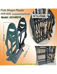 Peces Diseño Pesca Rod Rack & Display Case