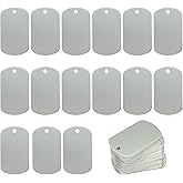 StayMax Anodized Aluminum Engraving Blank Tags Stamping Blanks 50 Pack (Silver)