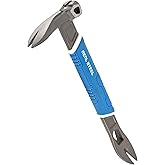 REAL STEEL 10" Nail Puller Cats Paw Pry Bar with Magnetic Hammer Head Crowbar for Nail Removal Prying Baseboard 0692