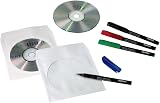 Hama CD DVD Protective Sleeves Pack of 50 White Paper Storage view 2