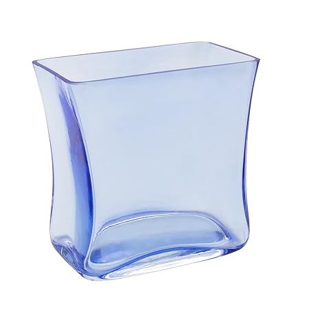 Royal Imports 4 X4 X2 Square Rectangular Cobalt Blue Glass Vase