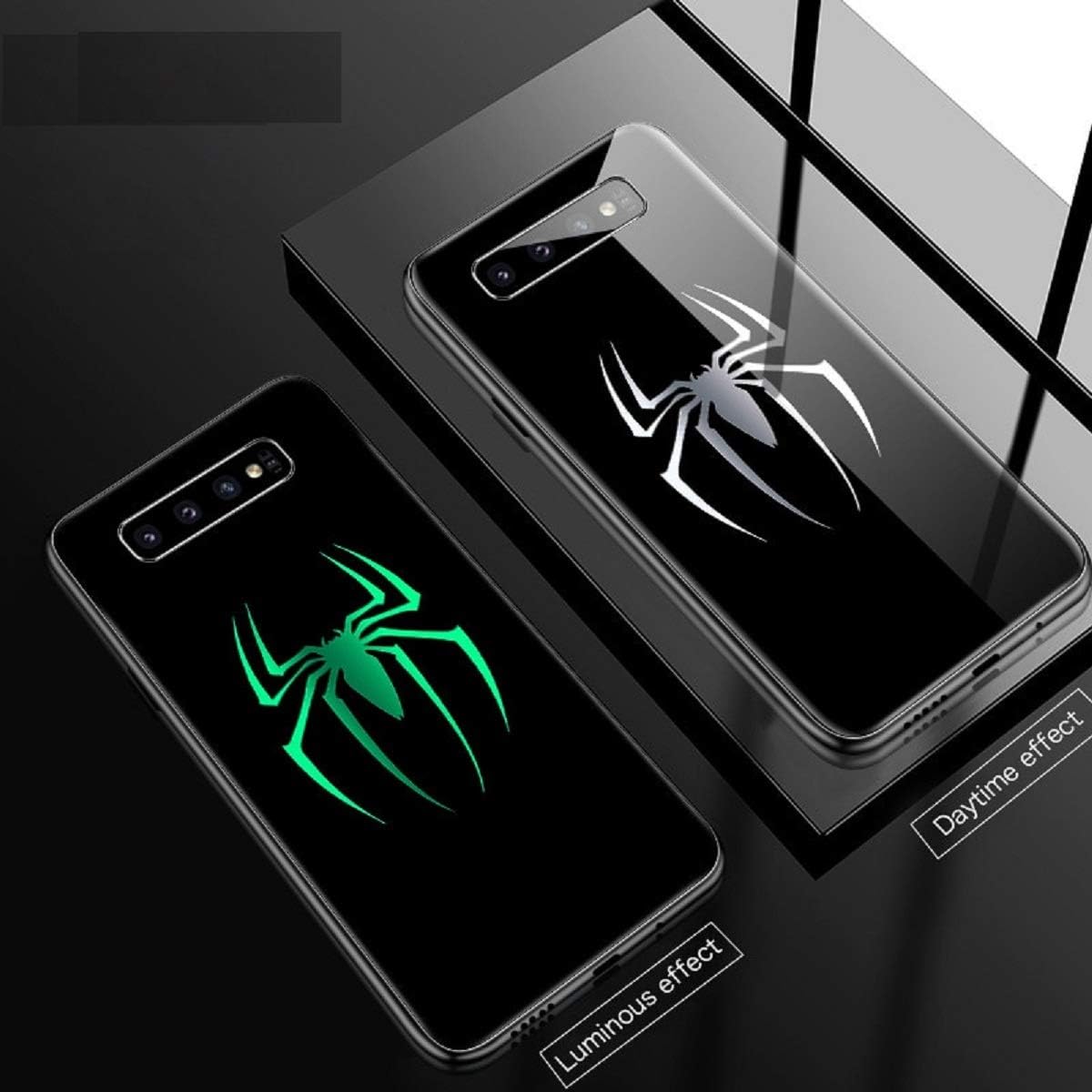 Marvel Iron Man Venom Luminous Glass Phone Case for Samsung Galaxy S7 S7 Edge S8 S9 S10 Plus S10e S10 5G Note 9 8 Avengers Fashion Back Cover (7, Samsung S10e)