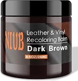 NIUB Leather Recoloring Balm 8.5oz Dark Brown Leather Color Restorer