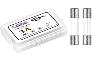 Boffdock F3al250v Glass Fuse-3A 250V Fast Blow Glass Tube Fuses 10Pcs 0.2x0.78 Inch