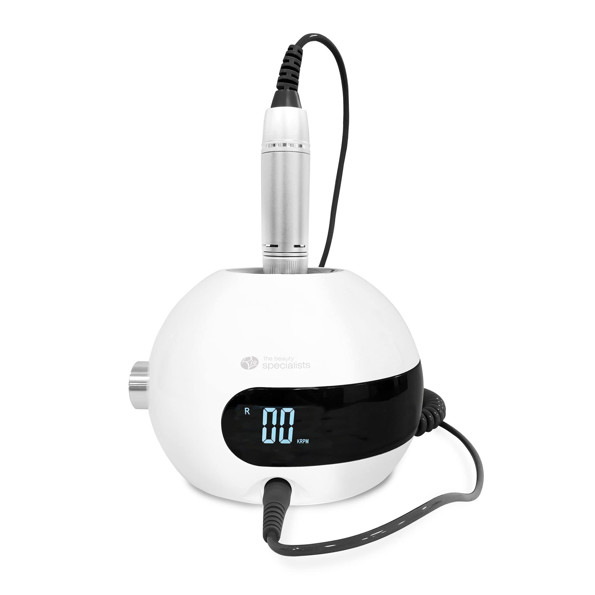 Rio Professional Electric Nail File with Portable Wearable Controller, Electric Nail Drill, Rechargeable Electric Nail File, Dual Direction, 35000RPM, for Acrylic & Gel Nails, Manicure & Pedicure