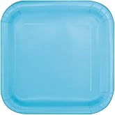 Powder Blue Solid Square Dinner Plates - 9" (Pack of 14) - Elegant & Durable Design - Perfect for Any Occasion
