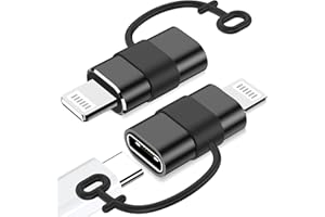 LLYZZ USB C to Lightning Adapter-2 Pack, 27W PD Fast Charging for iPhone 14/13/12/11,for iPad Pro/Air/Mini,for AirPods,Support Data Sync,Not for Headphone/Audio/OTG,with Anti-Lost Loop, Black
