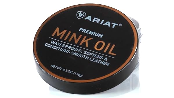 ARIAT MINK OIL PASTE FOR LEATHER AND VINYL, 4.2 OUNCE TIN (130GRAMS)