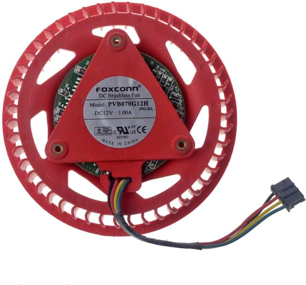 PVB070G12H 75mm DC 12V 1A 4Pin Replacement Graphics Video Card PC Cooling Red Fan