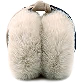 FSTEOE Women Winter Ear Muffs Foldable Girl Ear Warmer Fashion Furry Earmuff Soft Ear Cover Cold Weather