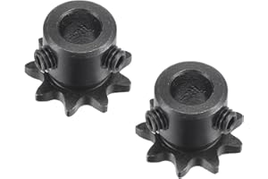 Kozelo 2 Sets Roller Sprocket B Type - [9 Tooth x 8mm ID] Carbon Steel 25 Roller Chain Sprocket with 2pcs Screw for Milling D
