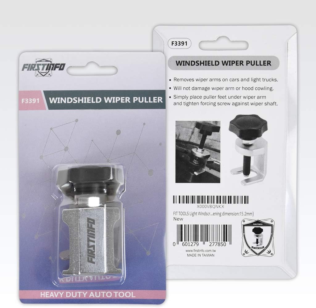 FIRSTINFO Light Windscreen Wiper Arm Remover Removal Tool (Fit Opening Dimension: 0.59 Inch (15.2mm)) Internal Height: Approx. 1.06" (27.2mm): Automotive