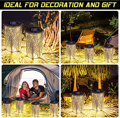 Solar Laterne Außen, Solar Garten Hängende Laterne, Solar Laterne Lichter für hängende Outdoor, Zylinderförmige Nachtlicht Wasserdicht IP44 mit Lichtempfindlichkeit, Solar Laterne für Aussen, Garten