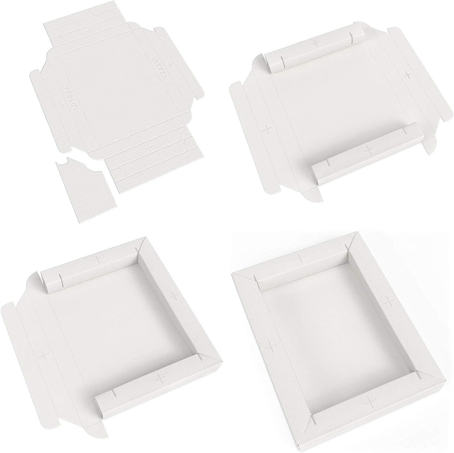 Arteza Watercolor Art Paper Canvas Pad 5x6.6 20 Sheets and Watercolor Art Paper Canvas Pad 7x8.6 20 Sheets Bundle, Painting Art Supplies for Artist, Hobby Painters & Beginners