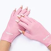 MelodySusie Premium UV Protection Gloves for Manicures, Cool Feeling Fabric,Professional UPF50+, UV Gloves for Gel Nail Lamp,