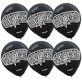 Sports and Tailgating NBA Party San Antonio Spurs Printed Latex Balloons Decoration, Black, 12