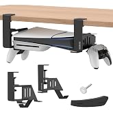 JUSPRO PS5 Under Desk Mount Holder Accessories Compaitble with PS5 Pro/Slim/Disc &amp; Digital Edition Console