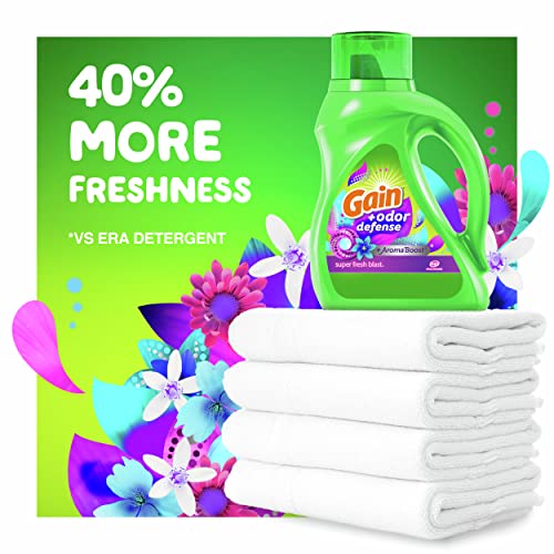 Gain + Odor Defense Liquid Laundry Detergent Super Fresh Blast Scent