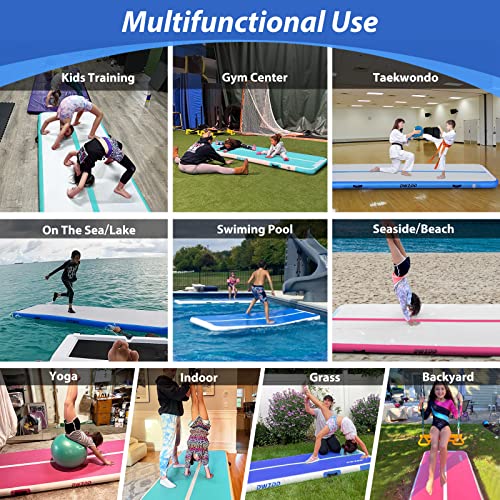 Dwzdd Air Track Tumbling Mat 10ft/13ft Blow up Gymnastic Mats with