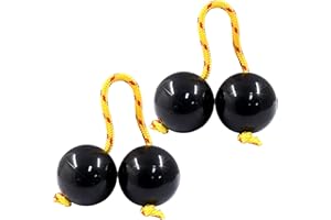 Hordion 2 Pair Aslatuas Rhythmic Ball Kashaka Shaker, Hand Percussion Instruments African Shaker Rattle Asalato Shaker for Ad