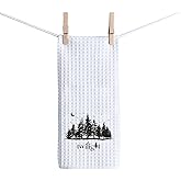 ZJXHPO Vampire Inspired Kitchen Towel Vampire Movie Dishes Towel City of Forks Tea Towel Vampire Lover Kitchen Decor, Dark Purple, Polyester, Small