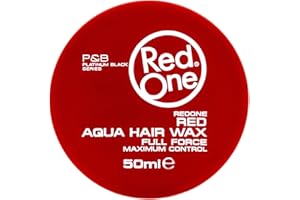 RedOne Hair Styling Aqua Wax Red 50 ml | Travel Size | Edge Control | Hair Gel Wax | Ultra Hold | Strawberry Scent | Men & Wo
