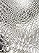 VINYL FAUX FAKE LEATHER PLEATHER EMBOSSED SHINY ALLIGATOR FABRIC - Silver - 54