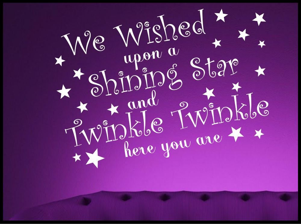 Wall Sticker Shining Star Childrens Kids Nursery Decal Bedroom Decorative Mural WSD655