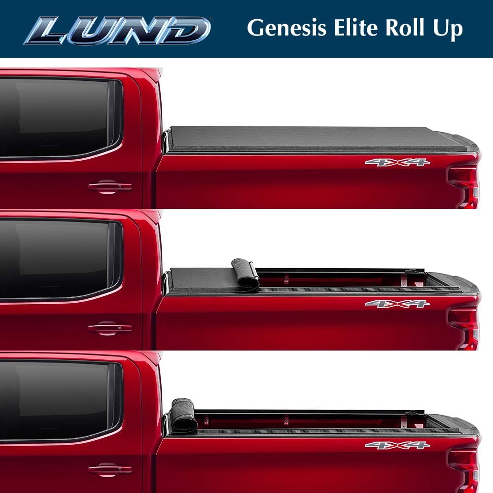 Amazon Com Lund Genesis Elite Roll Up Soft Roll Up Truck Bed Tonneau Cover 96865 Fits 2009 2018 19 20 Classic Dodge Ram 1500 5 7 Bed 67 4 Automotive
