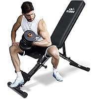 FLYBIRD Adjustable Weight Bench, Utility Gym Bench for Full Body Workout, Multi-Purpose Foldable Incline Decline Benchs - 2019 Version