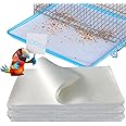 100PCS Bird Cage Liner Papers, Disposable Cage Paper Liners Precut Absorbent Cushion Pad Mat Accessories for Pet Bird Parrot (White)