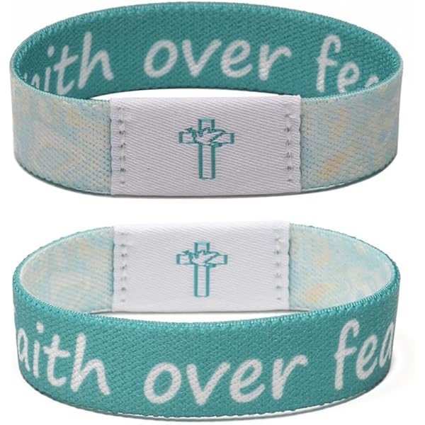 Amazon.com: SayitBands 5 Faith Over Fear Inspirational Silicone