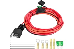 Nilight Electric Fuel Pump Relay Kit Wiring Harness 40 AMP Waterproof Relay Heavy Duty 10 Gauge Cables w/30 AMP Blade Fuse 12V System for Trucks Cars RVs Marine Boats Trailers