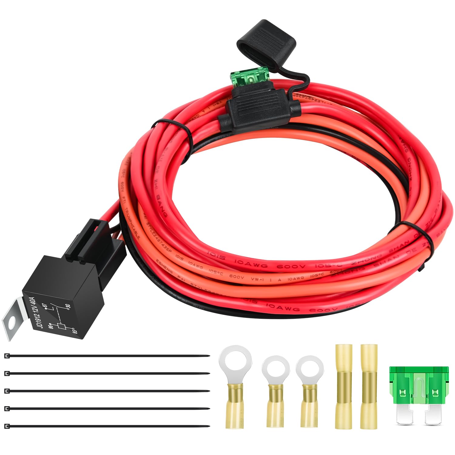Mua Nilight Electric Fuel Pump Relay Kit Wiring Harness 40 AMP ...