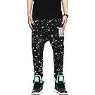 Pizoff Camouflage Faux Leather Harem Jogger Pants Y0504-black-L