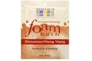 Aromatherapy Foam Bath Sensual Cinnamon Ylang Aura Cacia 2.5 oz Foam Bath