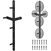 Weight Plate Storage Rack, Wall Mounted Bumper Plate Weight Rack Storage, Space Saving Strength Training Plate Trees for Gara