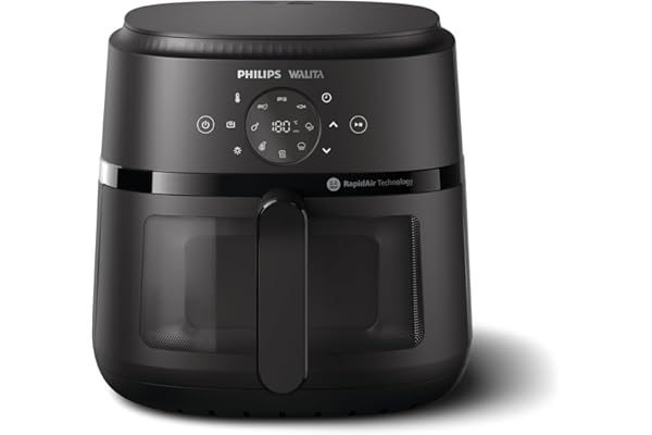 Fritadeira Airfryer Digital Série 2000 XL, Philips Walita, 6,2 litros, Tecnologia RapidAir, Preta, 2 anos de garantia, 110v, 