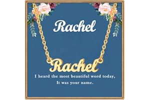 Ldurian Name Necklace Christmas Gifts | Name Pendant Necklace Christmas Gifts | 14K Gold Dainty Name Plate Necklaces Birthday Jewelry Gift for Teen Girls