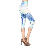 Leggings Depot Women's Buttery Soft Fashion Print Capri Leggings Capri BAT3