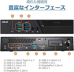ASUS デスクトップミニパソコン (Core i5-8400T/4GB/HDD 1TB/Windows 10 Pro)【日本正規代理店品】 PB60-B5372ZD
