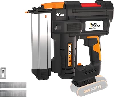 WORX WX842.9 Cordless 18 Gauge Brad Nailer - Air Impact, Tool Only