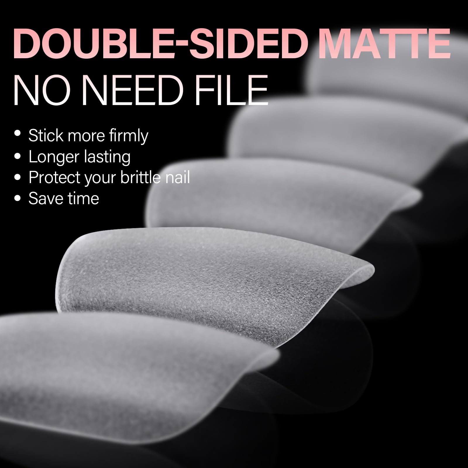 AILLSA Extra Short Square Nail Tips 450PCS Full cover Clear Nail Tips Matte No Need Files Upgraded Gel x Press on False Nail Tips for Nail Extension Fake Nail Tips Manicure 15 Sizes - Image 2