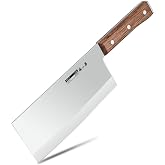 ZHANG XIAO QUAN 7.3 Inch Meat Cleaver Ultra Sharp Chinese Cleaver Knife | Full-tang Construction, Wooden Handle Professional Chef's Knife for Kitchen Restaurant