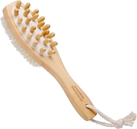 Amazon ミュゲットパリ Muget Paris 天然毛 ボディ マッサージ ブラシ ツボ 押し ドライ ブラッシング リンパ シェイプ アップ Muget Paris マッサージ ツボ押しグッズ